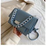 Shoulder Bag Texture PU Messenger Bag Chain Mobile Phone Bag