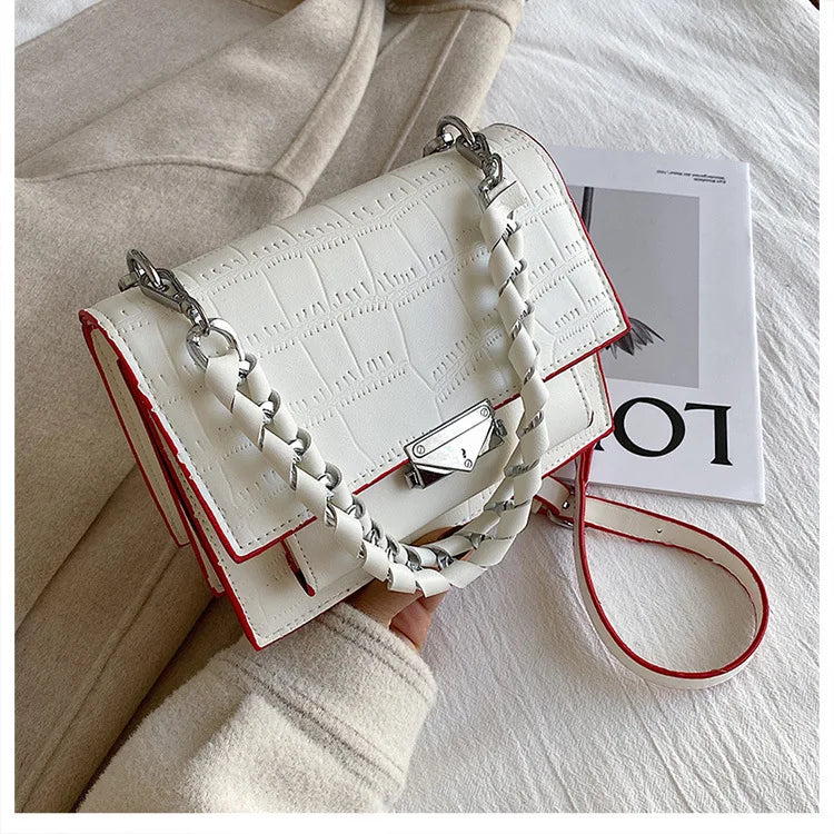 Shoulder Bag Texture PU Messenger Bag Chain Mobile Phone Bag