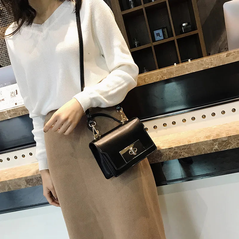 Retro Small Square Bag Lady Handbag Women Shoulder Messenger Mini Bag