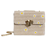 Daisy Flower Pattern Beach Messenger Bag