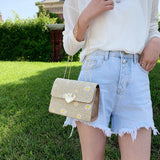 Daisy Flower Pattern Beach Messenger Bag