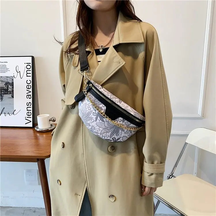 11 Inch Chest Bag, Pu Breast Bag, Chest Pack for Short Trip