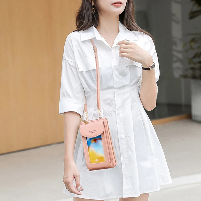 Women Touch Screen Crossbody Phone Purse Shoulder Handbag