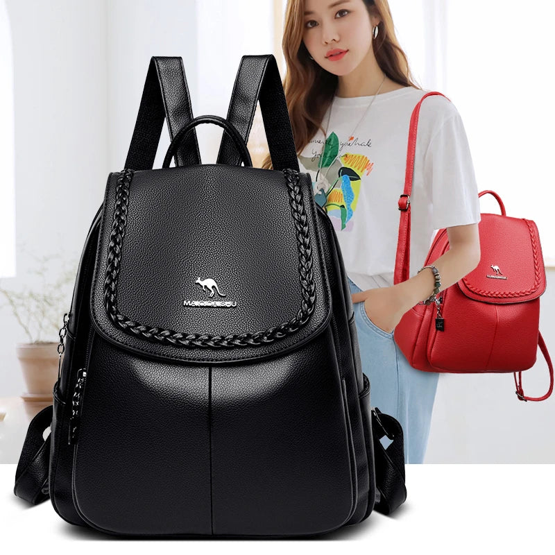 Ladies Backpack Large Capacity for Teenage Students Schoolbag