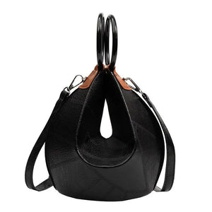 Bucket Shape Women Shoulder Bags Tote Messenge Bag Leather Crossbody Bag
