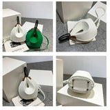 Bucket Shape Women Shoulder Bags Tote Messenge Bag Leather Crossbody Bag