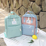 Canvas Women Backpack School Bag for College 15inch Laptop Back Packs