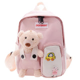 Bear Canvas School Bags For Kids Kindergarten Backpacks Girls Boy