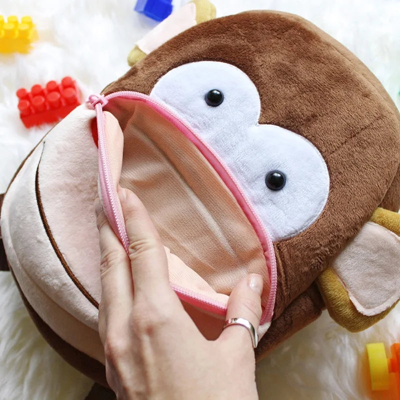 Kids Plush Schoolbag Animal Backpack Girls Boys Backpack