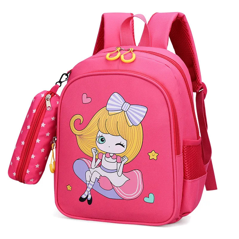 Cartoon Nylon School Bags For Kids Kindergarten SchoolBag Children Backpacks