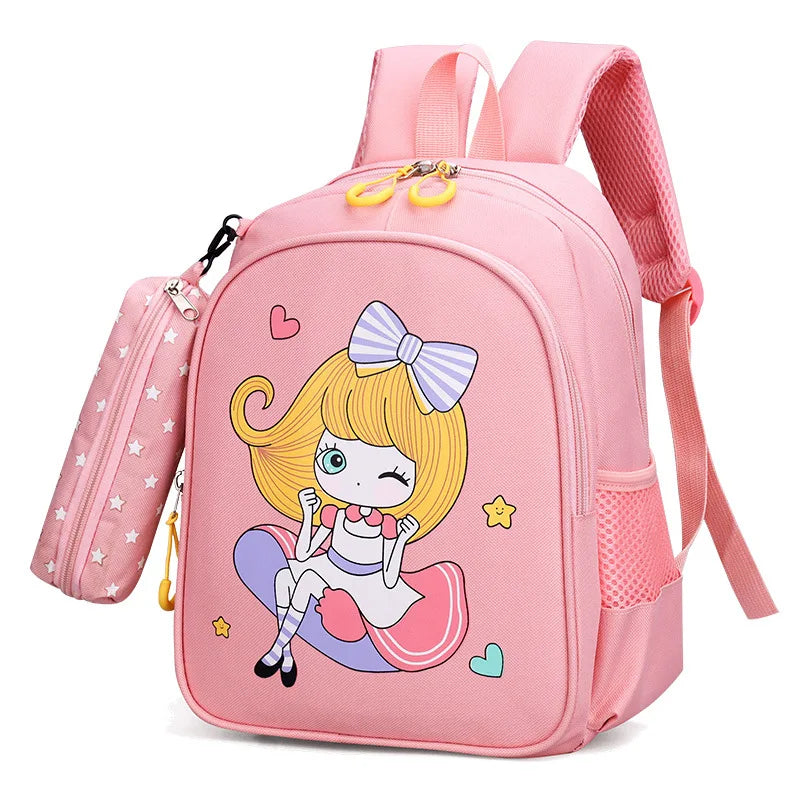 Cartoon Nylon School Bags For Kids Kindergarten SchoolBag Children Backpacks