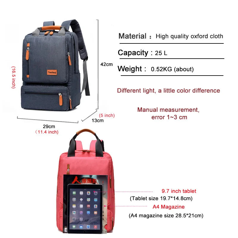 Casual Backpack 15" Laptop Bag Waterproof Travel