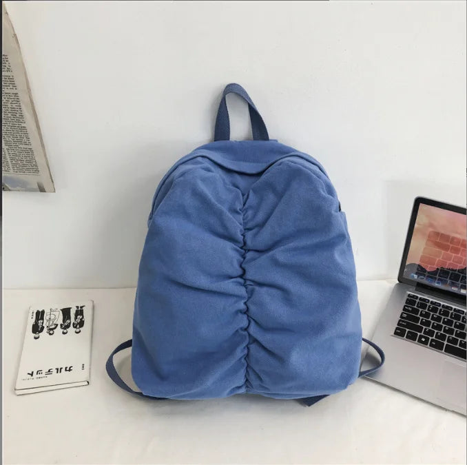 Casual Nylon Solid Backpack Bags College Women SchoolBag