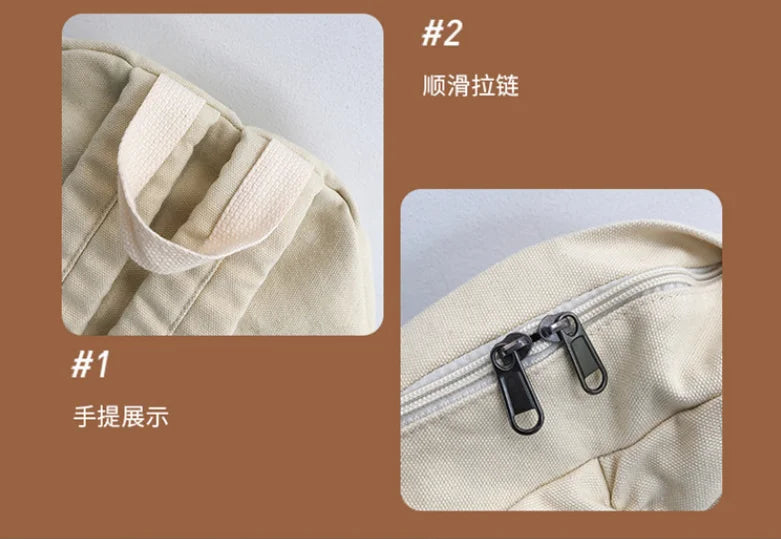 Casual Nylon Solid Backpack Bags College Women SchoolBag