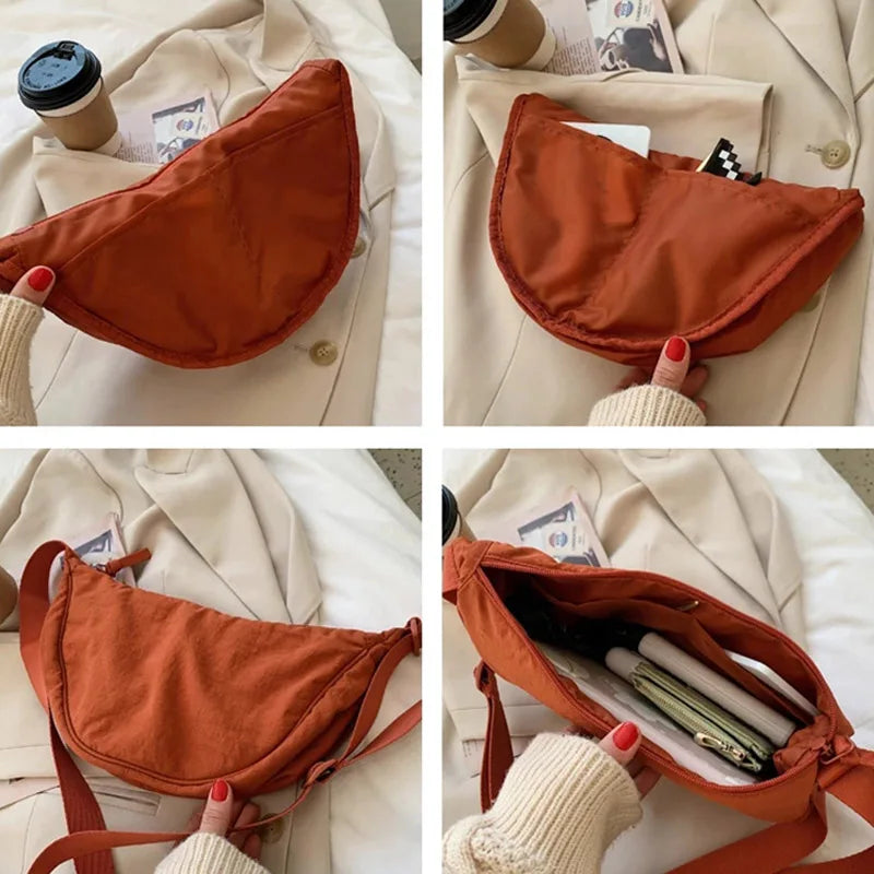 Casual Nylon Crossbody Bag for Women Large Capacity Tote