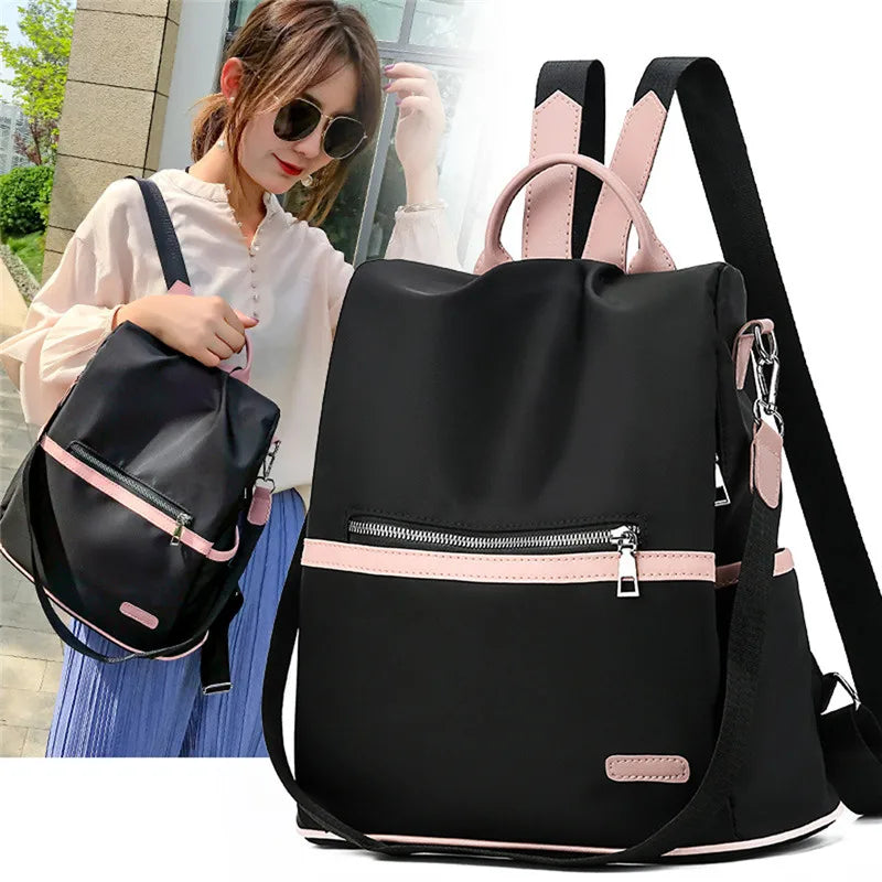 Casual Oxford Backpack Women Waterproof Nylon School Bags For Teenage Girls