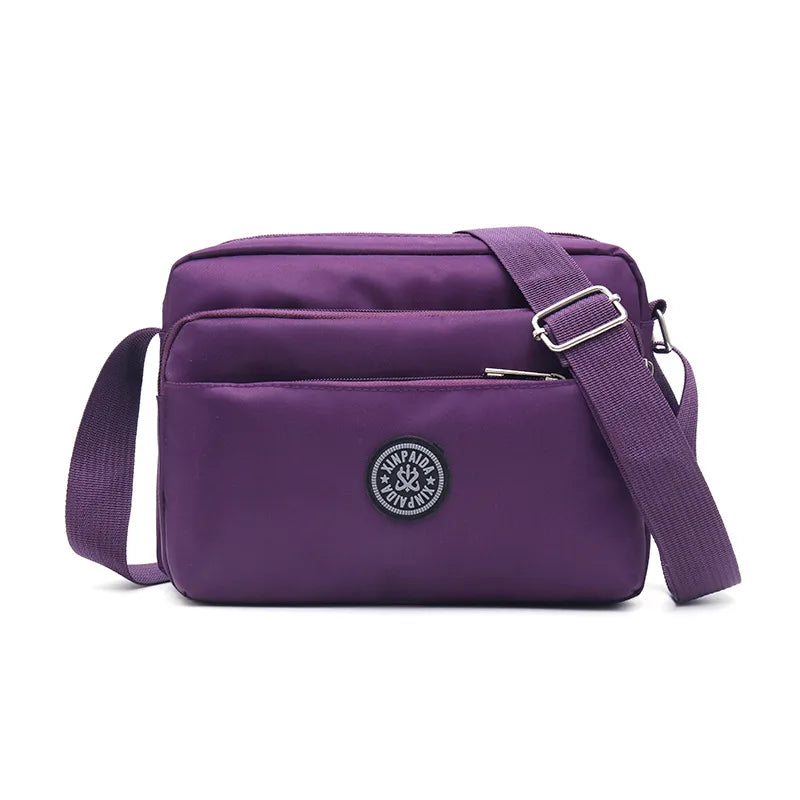 Casual Solid Women Bags Shoulder Bag Nylon Cloth Lady Messenger Bag