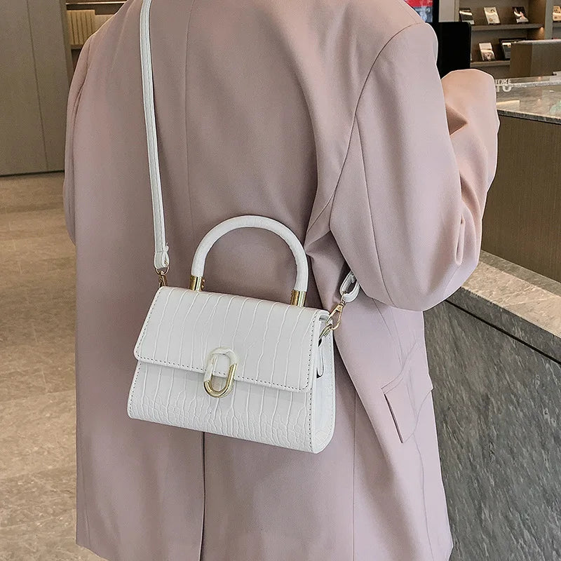 Casual Totes Pu Leather Crocodile Messenger Bag Large Capacity Shoulder