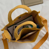Corduroy Casual Women's Tote Shoulder Bag