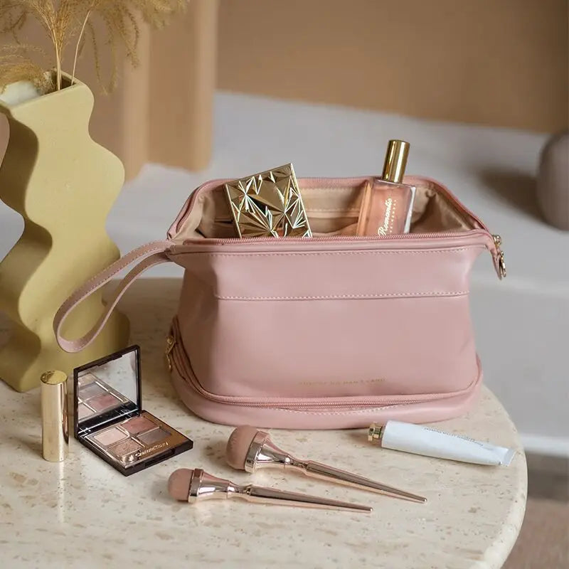 Portable Makeup Organizer Toiletry Pouch Travel Cosmetic Bag