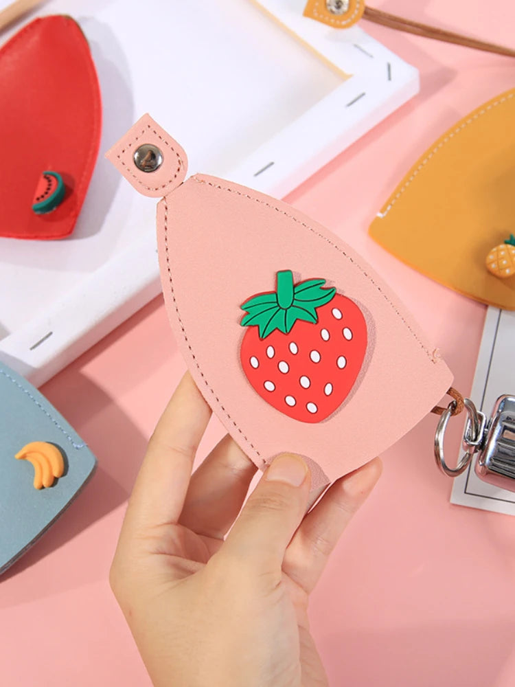 Fruits Unisex PU Leather Key Bag - Key Wallets Holder