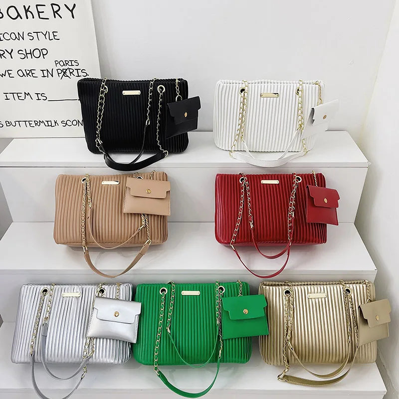 Silver Green Big Totes Underarm Bags Handbags