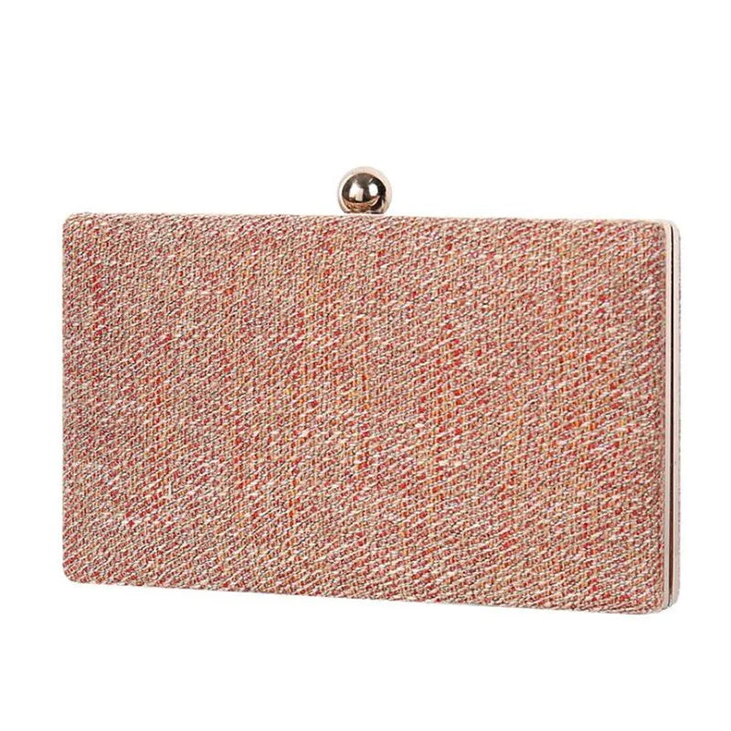 Striped Evening Clutch Bag with Chain Wedding Party Shoulder Bag