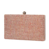 Striped Evening Clutch Bag with Chain Wedding Party Shoulder Bag