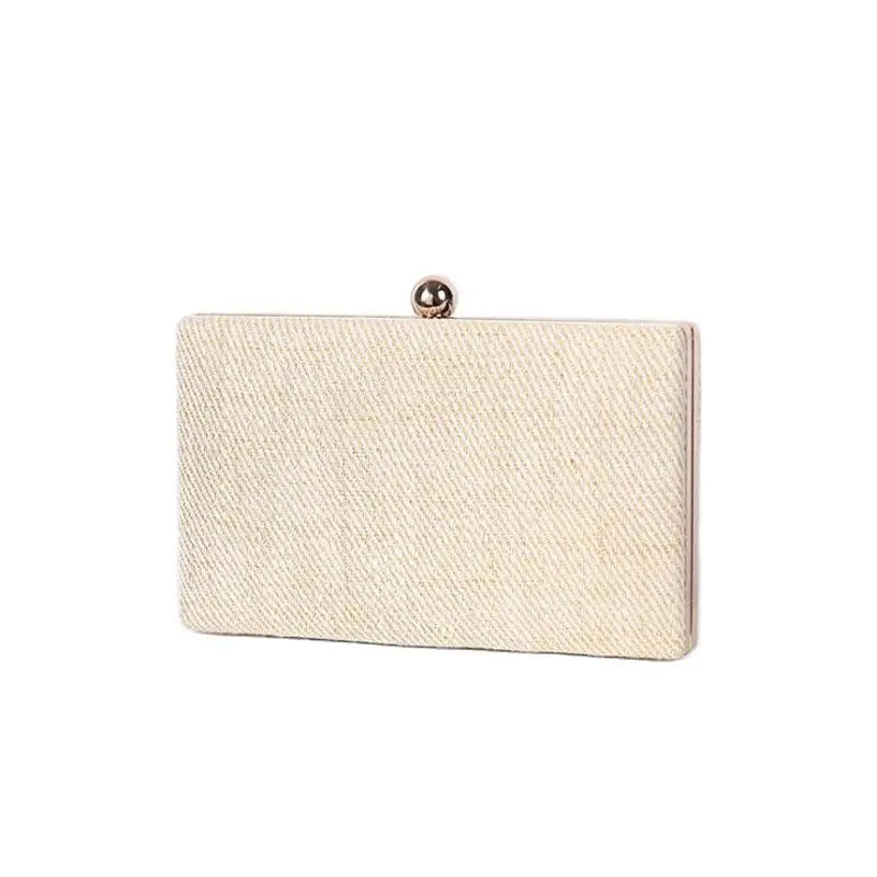 Striped Evening Clutch Bag with Chain Wedding Party Shoulder Bag