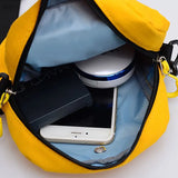 Canvas Small Square Handbag Earphone Crossbody Bag