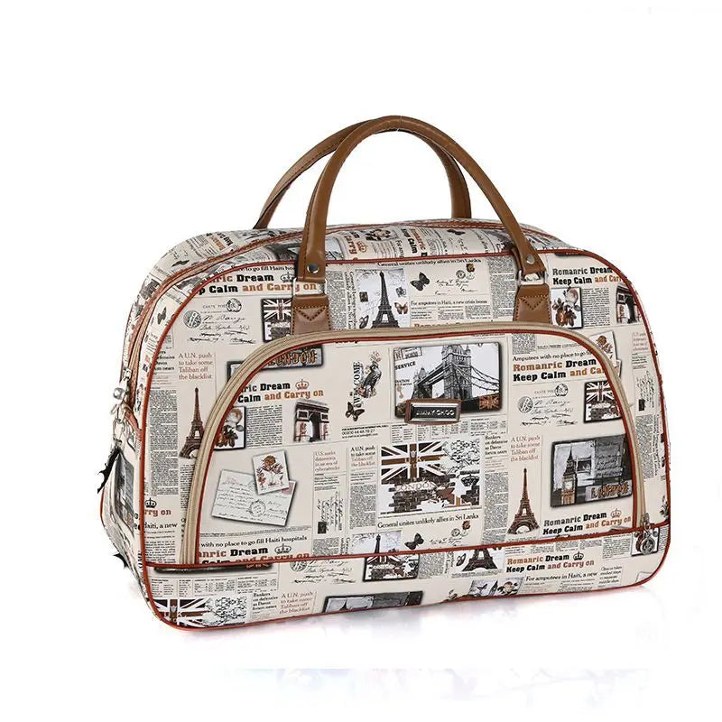 Cartoon Print Travel Bags for Women Large Men Weekend Duffle Bag