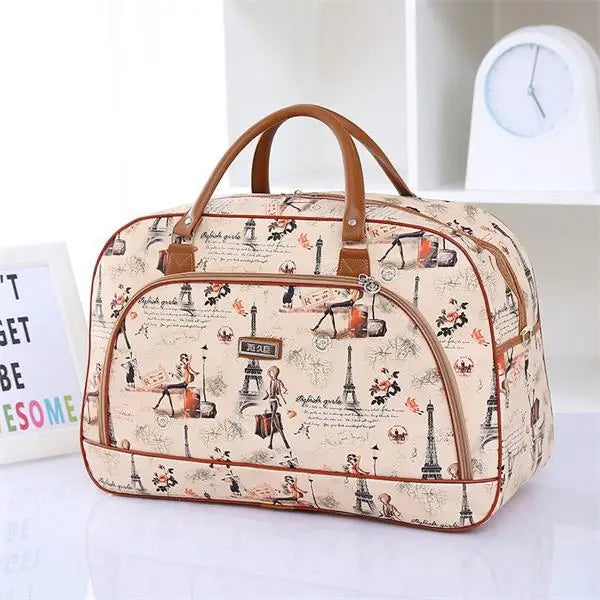 Cartoon Print Travel Bags for Women Large Men Weekend Duffle Bag