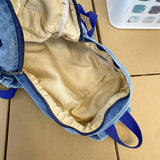 Casual Denim Backpack Large Capacity Travel Bag