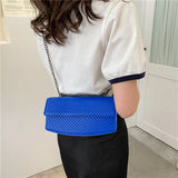 Chain Strap Shoulder Bag Striped Crossbody Handbag