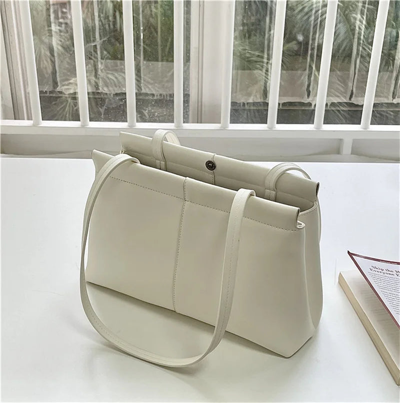 PU Leather Large Capacity Shoulder Crossbody Tote Bag