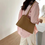 PU Leather Large Capacity Shoulder Crossbody Tote Bag