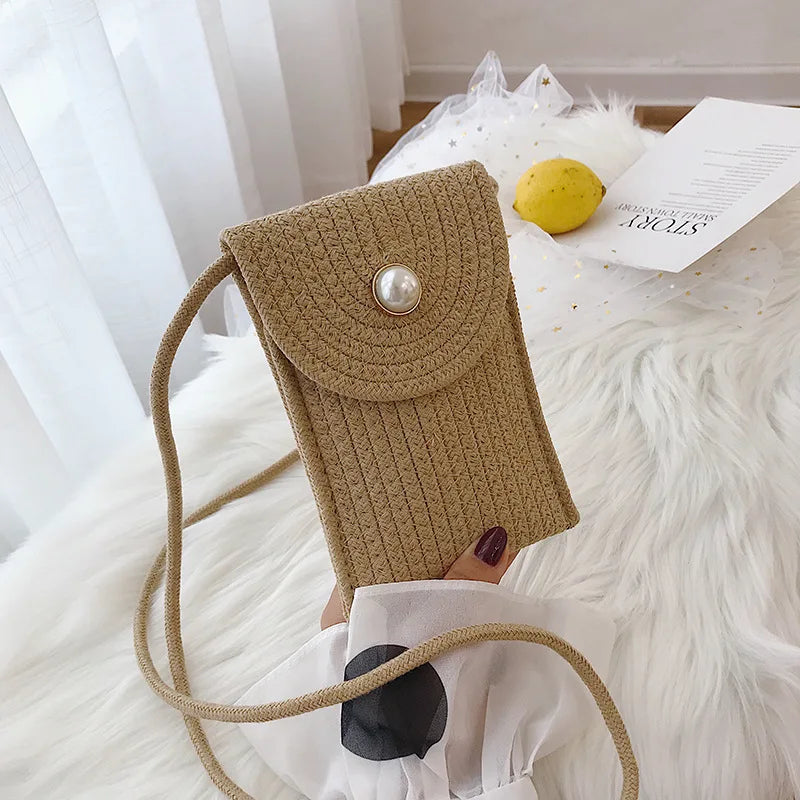 Cotton & Linen One-shoulder Phone Bag Girl Gift