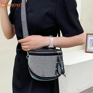 Diamonds Shoulder Chest Bag Rhinestone Crossbody Tote Purse
