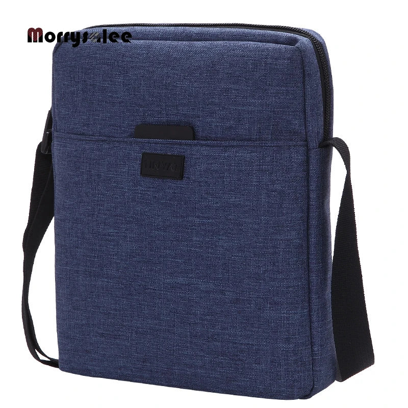 Men's Light Canvas Shoulder Bag for iPad 7.9' Waterproof Crossbody Business Bag