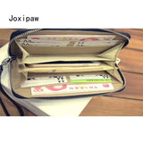 PU Leather Solid Zipper Women Wallet Long Purse Female Travel Clutch Wallet