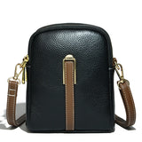 Real Cowhide Girls Purse Phone Pouch Leather Shoulder Bags Woman Minimalist