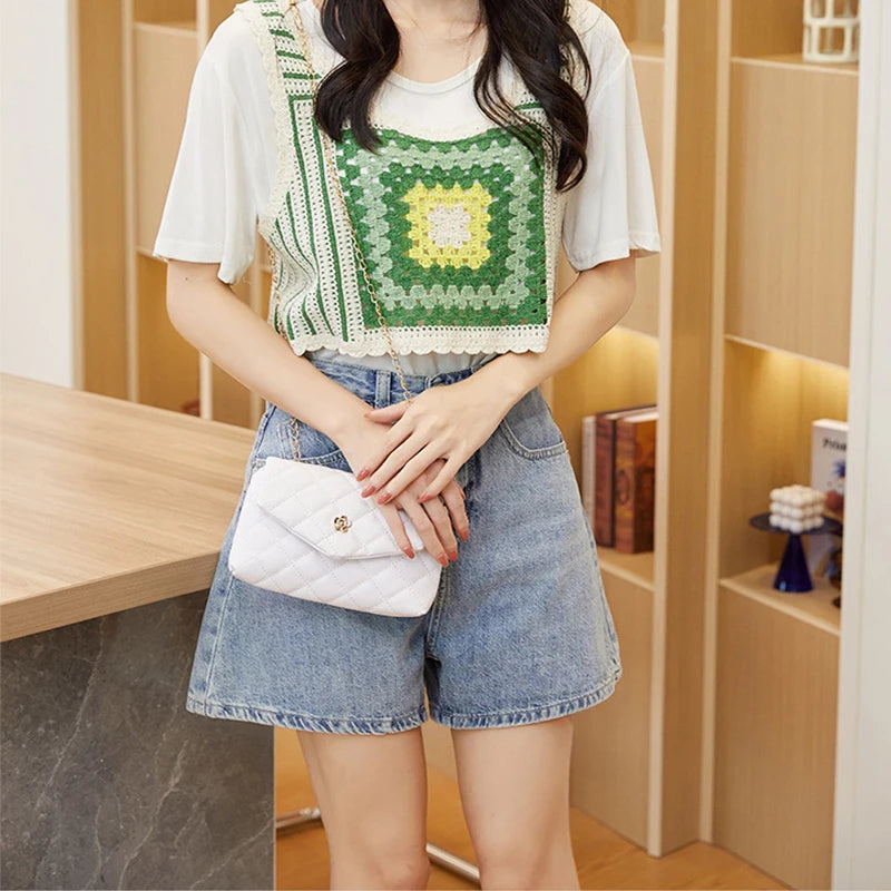 Casual Messenger Bag Crossbody Mini Chain Handbag