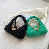 Embroidery Shoulder Bag Handbags For Women Chain Top Handle Bag
