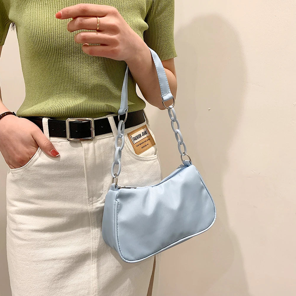Casual Nylon Zipper Messenger Bag for Shopping Travel