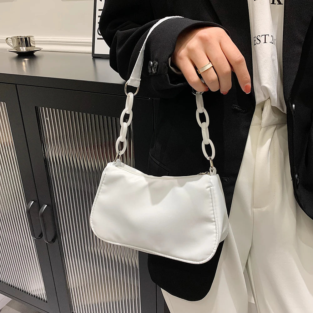 Casual Nylon Zipper Messenger Bag for Shopping Travel