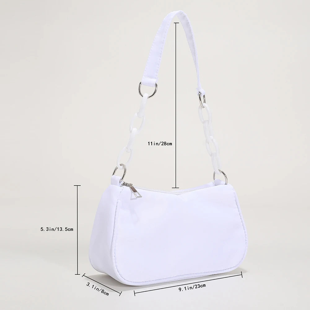 Casual Nylon Zipper Messenger Bag for Shopping Travel