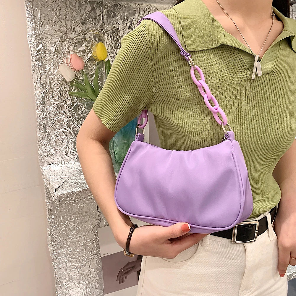 Casual Nylon Zipper Messenger Bag for Shopping Travel