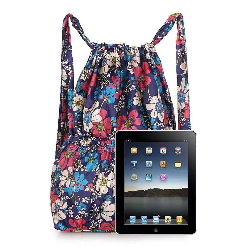 Vintage Drawstring Backpacks Women Large Capacity