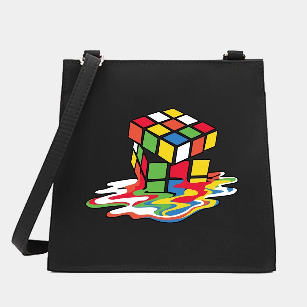 Wild Women Shoulder Messenger Square Bags 3D Pattern Handbag Tote