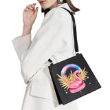 Cartoon Flamingo Print Shoulder Bag for Women